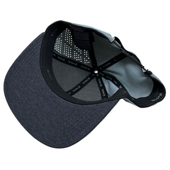 Hurley Men's Hat Phantom Surfside 110 Snapback Cap in Grey/Black Heather - Picture 5 of 5